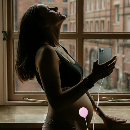 baby bump headphones-prebatal belly speakers for women during pregnancyplay and share music to your babypink