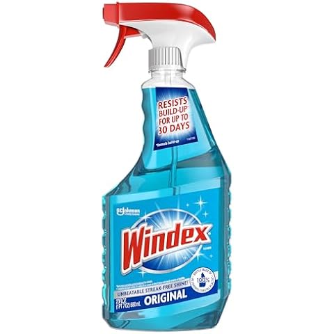 Windex Glass and Window Cleaner Spray Bottle, Packaging Designed to Prevent Leakage and Breaking, Surface Cleaning Spray, Original Blue Scent, 23 Fl Oz Cover