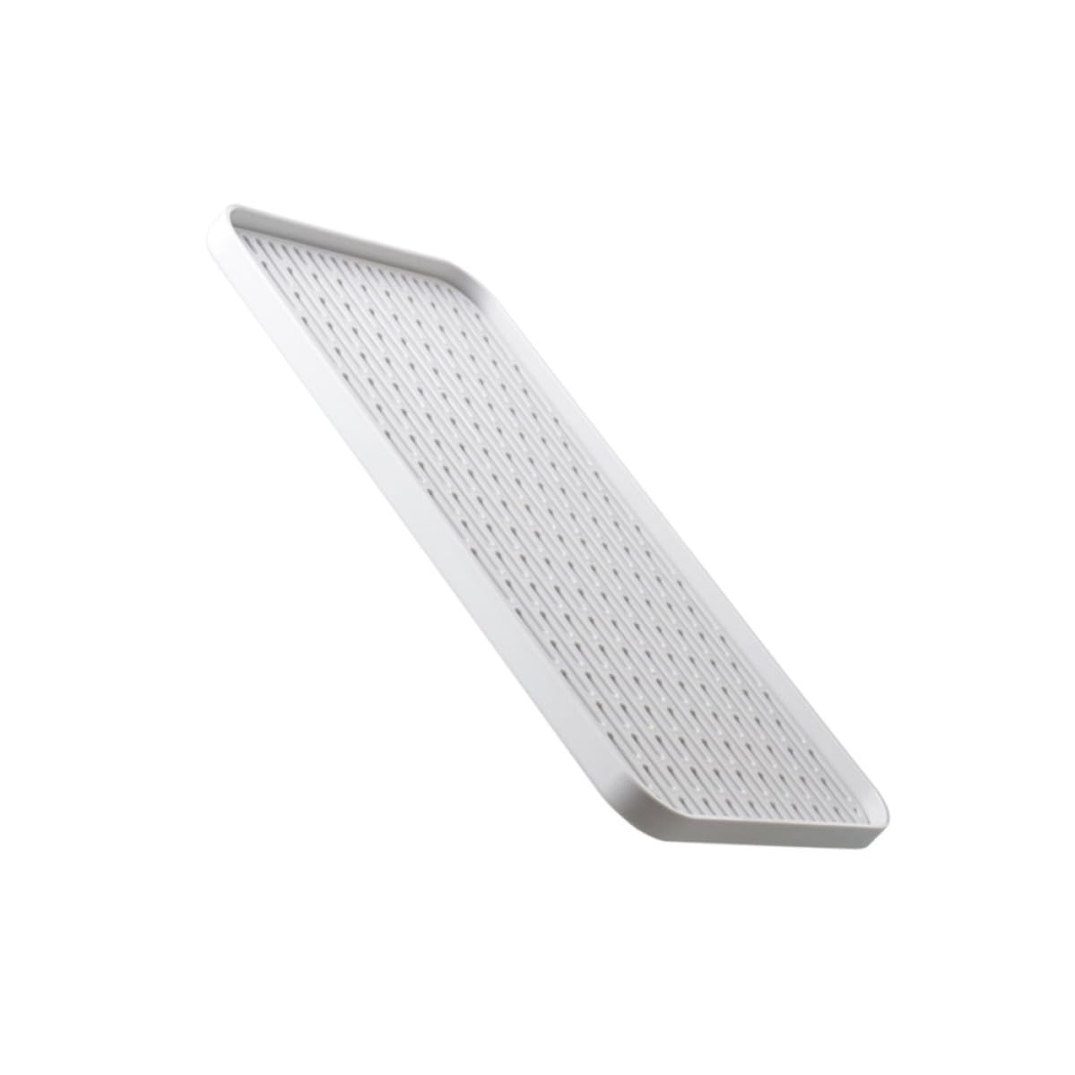 Bandeja escurridor rectangular para evitar humedades en la encimera blanca