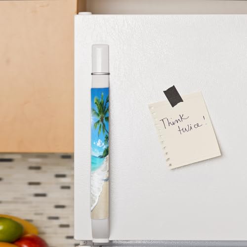 Image of Refrigerator Door Handle Covers Set of 2 Palm Beach Coastal Ocean Washable Fridge Dishwasher Mocrowave Oven Stove Decor Protector Handle Cover Keep Kitchen Appliance Clean from Food Stains Decorate
