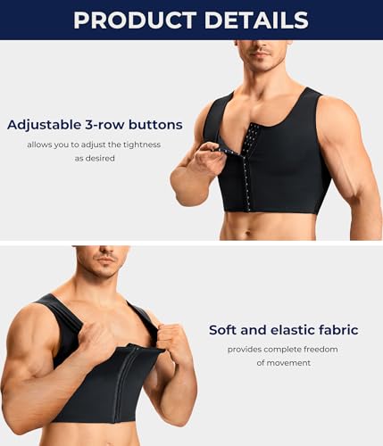 TAILONG Mens Compression Corset Vest Hide Gynecomastia Chest Binder Tank Top Faja para Hombre2