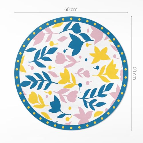 Tapis vinyle fleurs pastel pour une deco de sol douce dans la chambre - 4