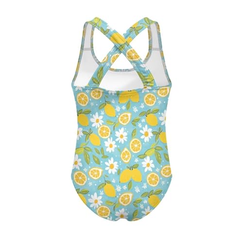 Image of One Piece Swimsuit for Girls Kids Quick Dry Bathing Suit with Crossback Strap Summer Beach Swimwear Size 5T-14