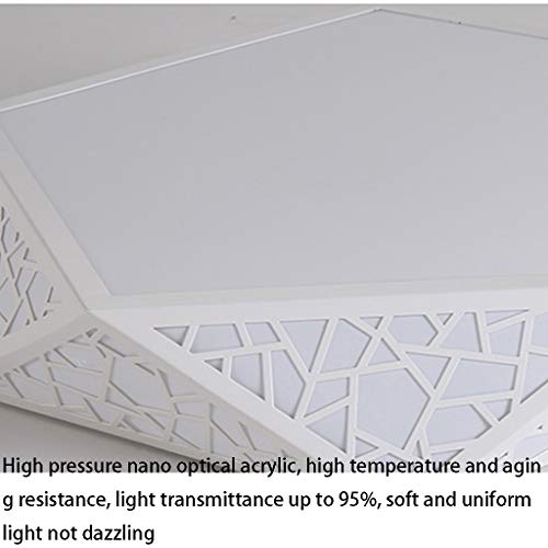 Plafonnier LED géométrique 50cm blanc pour l'éclairage de chambre