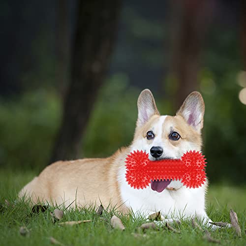 3-Pack Squeaky Bone Dog Toys, Rubber Tpr Bouncy Ball, Dog Chew Toys For Boredom, Teeth Cleaning For Medium And Large Dogs #TOP6