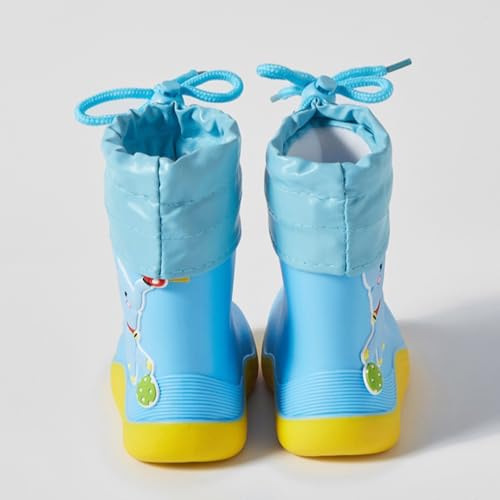 IWIHMIV Kids Rain Boots Toddler Lightweight Comfortable Water Shoes Outdoor Drawstring Rain Boots for Boys and Girls3