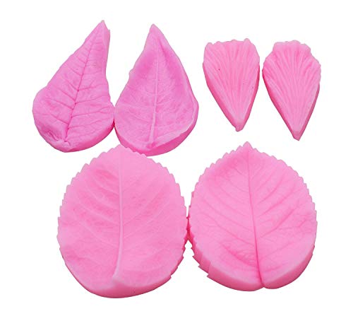 Somtis Leaf Mold 3pcs/Set, Silicone Leaf Petal
