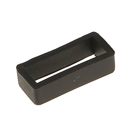 10 PCS Size 26mm Black Rubber Replacement Watch Band Strap Loops