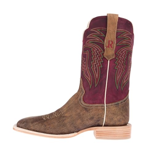 Men`s Tan Nubuck Camel 11In Vella Rosa Top Cowboy Boot2