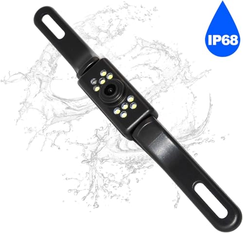 Image of 4.3 inch Car Backup Camera and Monitor Kit, Vehicle Rearview Mirror Monitor for Car Reverse Camera Waterproof Car Rear View Camera with 9 LED Night Vision (4.3 Black-B)