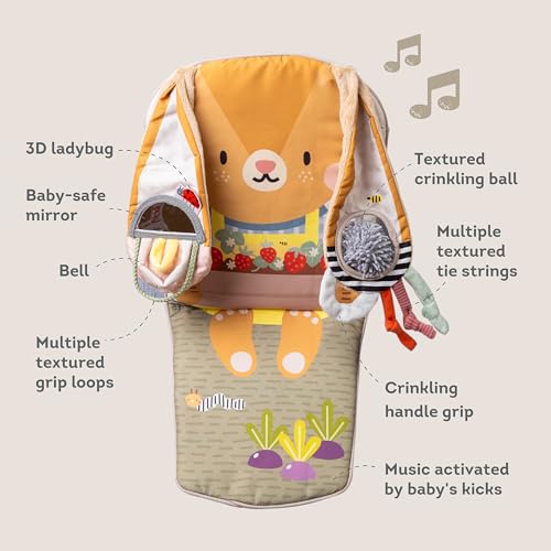 Taf Toys 13325 Play & Kick Infant Car Seat Toy Spielboard Hase fürs Auto, Medium, Kaninchen