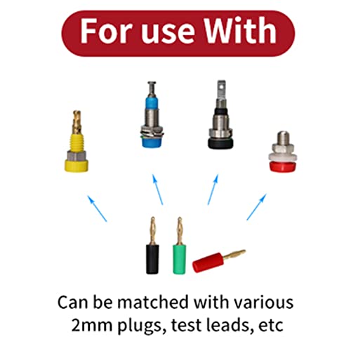 Image of Oumefar 20Pcs Speaker Banana Plugs Connector Mixed Colors Banana Plug Brass Jack Test Probes Connector Electrical Testing for Medical Equipment Speaker Amplifier
