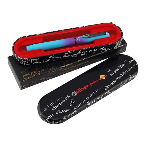 Image of Oliver UNO Rangoli Fountain Pen - Matte Pastel Finish, Solid Brass Body, Magnetic Cap, with T Box