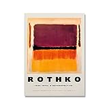 Plakate und Drucke aus der Ausstellung Mark Rothko. 1970 Museum von New York. Gedruckte rahmenlose Leinwand der abstrakten Familie A1 20x30cm
