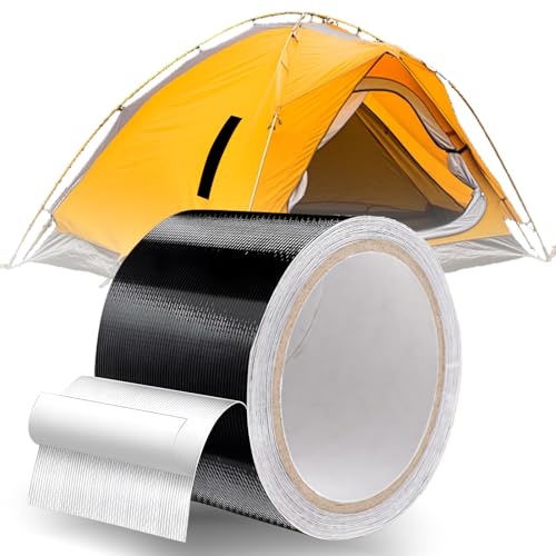 HandyX RV Awning Repair Tape for Tarp Outdoor Repair Tape for Fabric Canvas Boat Covers Tent Sail Waterproof UVproof Black