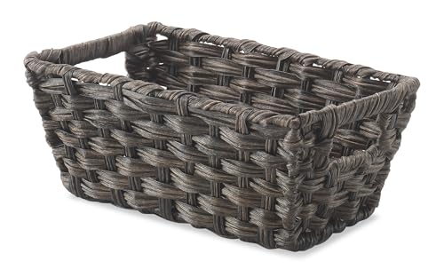 Whitmor Split Rattique Small Shelf Tote Driftwood, 6 Pack