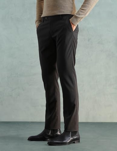 Image of Arrow Men's Tapered fit Textured Trousers