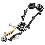 ECCPP 021109467 Timing Chain Kit Tensioner Guide Rail Crank Sprocket Cam Sprocket Replacement for 1999 2000 2001 2002 2003 VW Jetta Golf EuroVan VR6 AFP Engines
