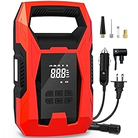 CARSUN AC/DC Tire Inflator Portable Air Compressor, Dual Power for