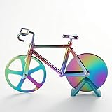 Bicycle Pizza Cutter,Stainless Steel Double Pizza Cutter Wheel Sharp and Easy to Clean Pizza Slicer...