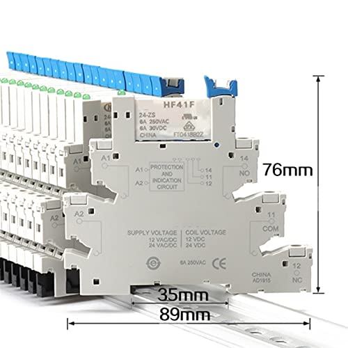 Relé de potencia HF41F 24V de montaje integrado en PCB con soporte de contacto 6