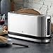 WMF Küchenminis Toaster Langschlitz mit Brötchenaufsatz, 2 Scheiben, XXL, Bagel-Funktion, Langschlitztoaster mit 7 Bräunungsstufen, 900W, Toaster edelstahl matt