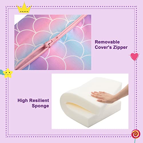 Alimorden 2-In-1 Flip Out Soft Kids Couch, Convertible Sofa To Lounger For Children, Mermaid Scale #TOP4