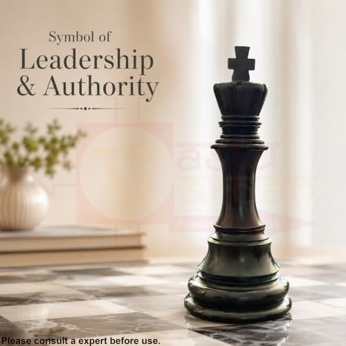Image of Chess King Statue | Height -15 Inch | Resin Decorative Chess Piece for Home & Office Decor | Symbol of Leadership & Strategy | Black Resin Finish