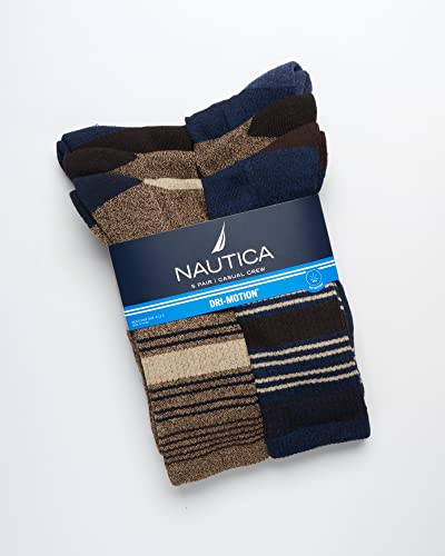 Nautica Mens Crew Socks - 5 Pack Breathable Moisture Wicking Cushioned Athletic Work and Dress Socks for Men (Sizes: 6-12.5)2
