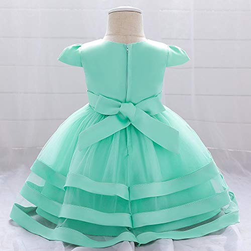 Dressy Daisy Baby Flower Girls Dresses Special Occasion Wedding Birthday Party Fancy Tiered Gown Mint Green Size 18-24 Months #TOP1