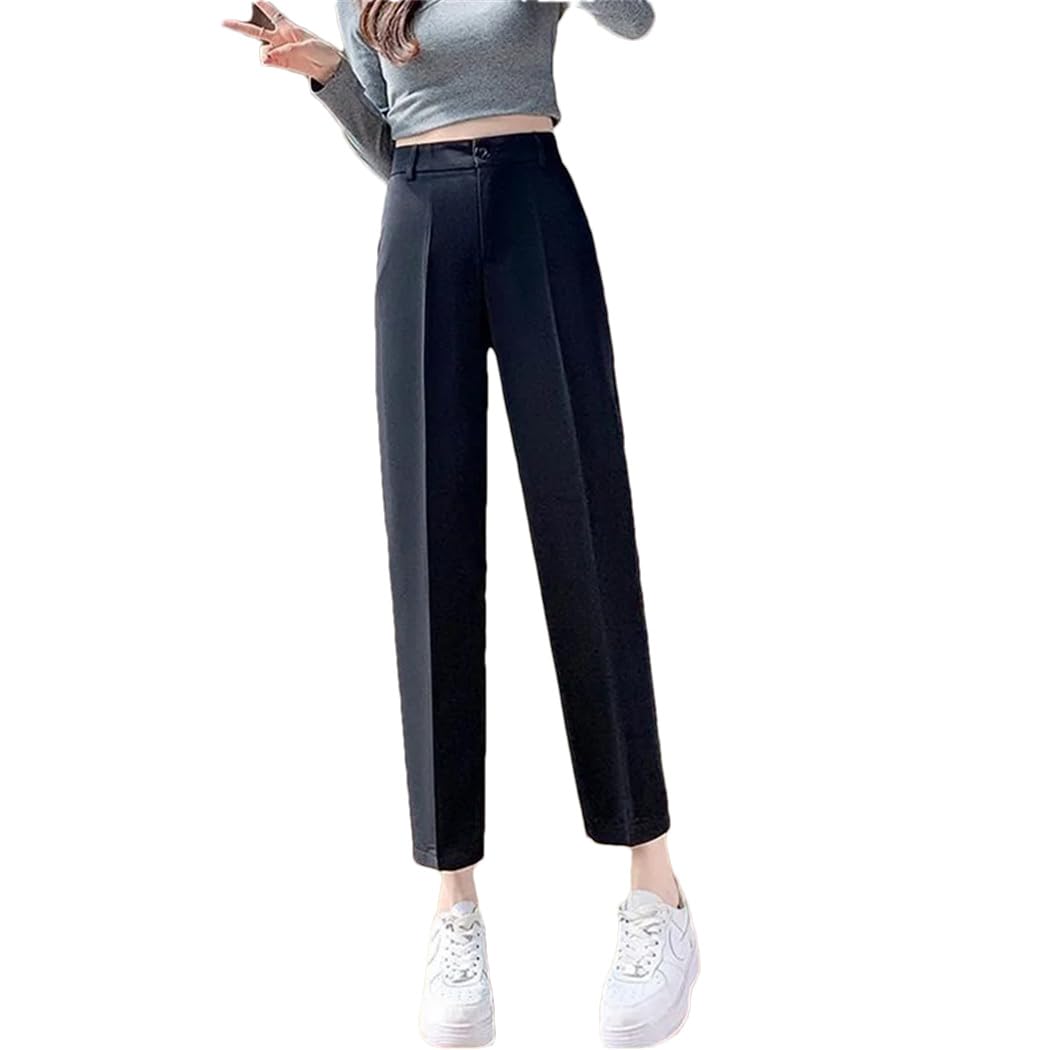 Women Spring Summer Loose Fashion High Waist Slim Straight Suit Pants for Women