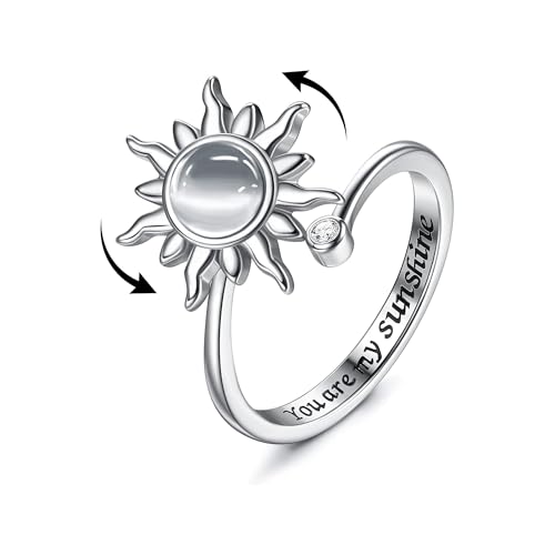 Anillo de piedra luna MILACOLATO ajustable como regalo de joyería con significado