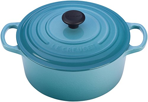 Image of Le Creuset Signature Enameled Cast-Iron 5-1 /2-Quart Round French (Dutch) Oven, Caribbean