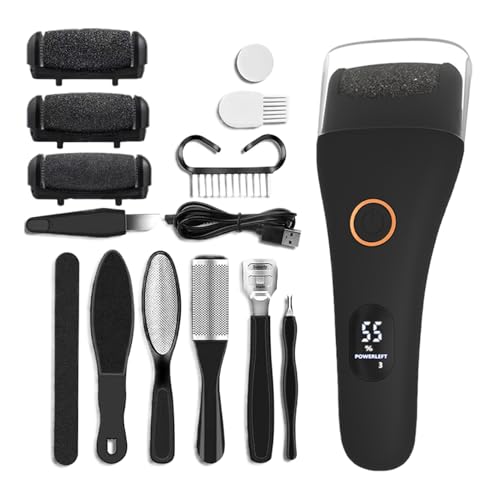 Removedor Eléctrico de Callos en Pies,Removedor de Callos Eléctrico - Recargable Resistente y Portátil para Manicura, Viaje y Salón