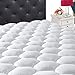 EcoMozz Queen Mattress Pad Cover with (8-21") Deep Pocket - Hypoallergenic Cooling Down Alternative Fitted Mattress Pad - Overfilled Quilted Pillowtop Mattress Topper