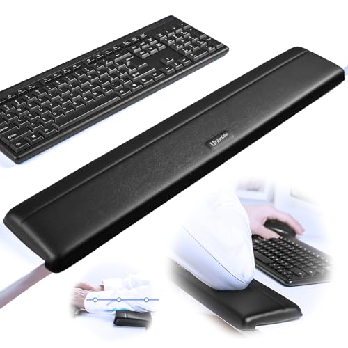 Accoudoir de bureau en cuir synthétique noir ergonomique