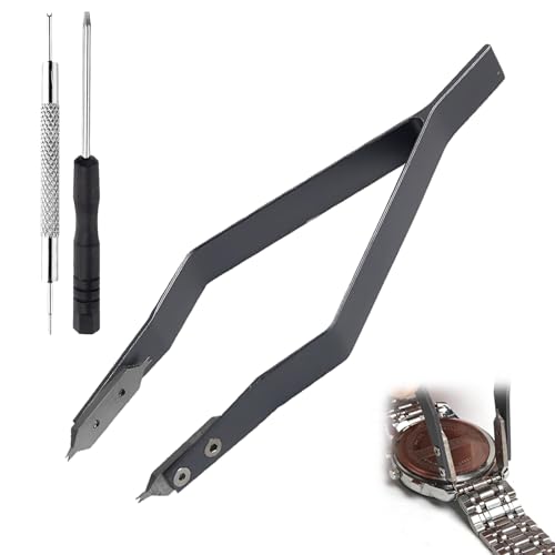 Uoxmiy 3 Pcs Watch Spring Bar Tool Spring Bar Tweezer Screwdriver Double Ended Watch Pin Removal Tool Tools Kit for Watches Maintenance and Precision Work