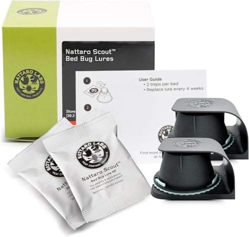 Andermatt Nattaro Scout Bed Bug Trap - Bed Bug Interceptors | Bed Bug Detector, Monitoring, Prevention | Chemical-Free Bedbug Killer (Traps & Lures)