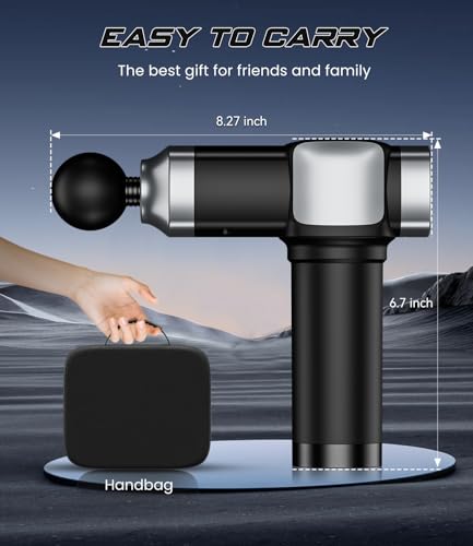 CAMEFER Massage Gun, Deep Tissue Massage Gun for Pain Relief, Handheld Electric Muscle Massager with 30 Speed Level 6 Massage Heads, Carrying Case, Ultra-Quiet Design - Thumbnail 6