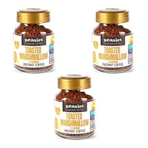 Beanies Flavoured Instant Coffee Jars 3 x 50g Toasted Marshmallow Cover
