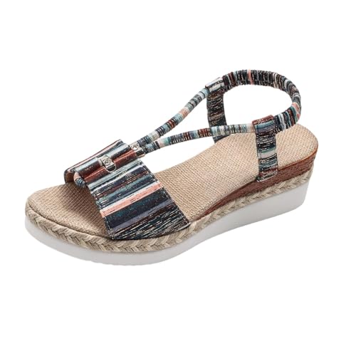 Sandales compensées femme confortables pour l'été et la plage