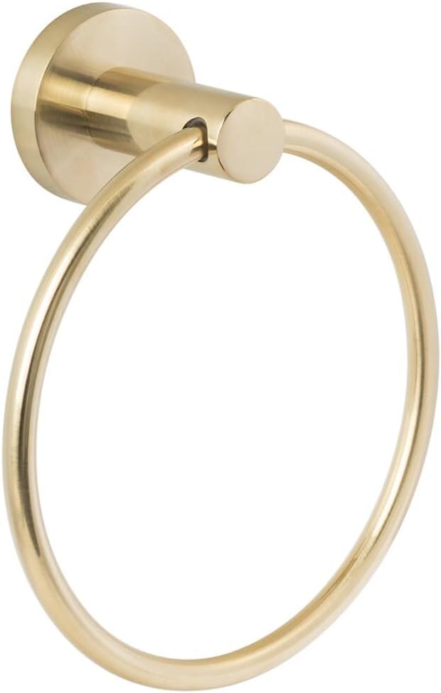 Sure-Loc LG-TR1 Lugano 7" Wall Mounted Towel Ring - Satin Brass
