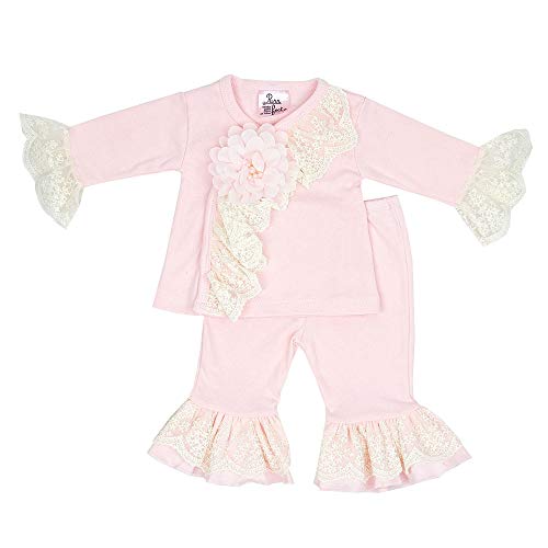 Haute Baby Newborn Girls Take Home Pant Set (6-9 Months) Pink