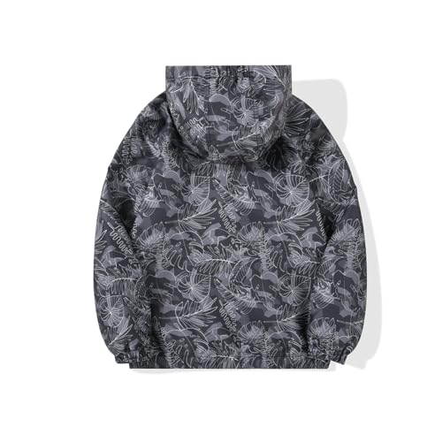 Image of SNOW DREAMS Boys Waterproof Rain Jacket Windbreaker Lightweight Coat Kids Raincoat Outerwear