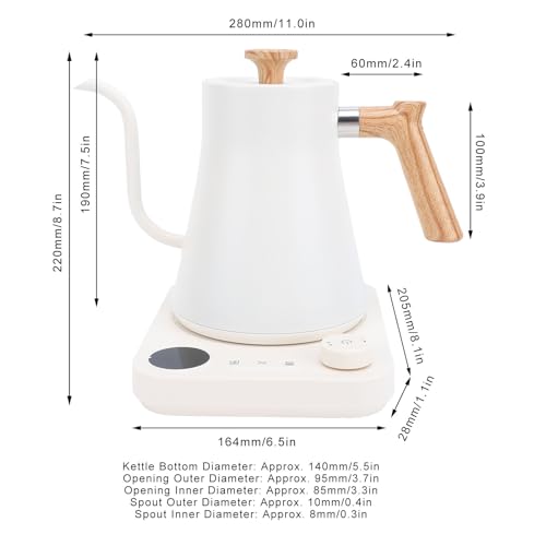 Hervidor eléctrico Yctze 1200W acero inoxidable 304 miniatura 7