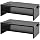 Marbrasse Monitor Stand Riser, 2 Pack 16.5 Inch 2 Tier Computer Monitor Stand, Printer Shelf Stand for Laptop Computer Screen Storagek,Desktop Stand with Phone Holder and Cable Management