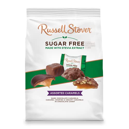 Russell Stover Sugar-Free Assorted Chocolate Caramels, 1.1 Pound (Pack of 1)