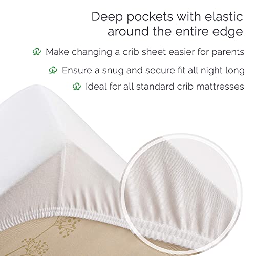 Natemia Fitted Crib Sheet - 100% Organic Cotton - 28 X 52 For Standard Crib And Toddler Mattresses - Silky Soft And Hypoallergenic #TOP2