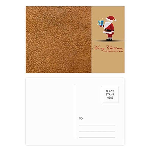 Cartes postales en cuir motif abstrait Père Noël : lot de 20 pièces pour correspondance