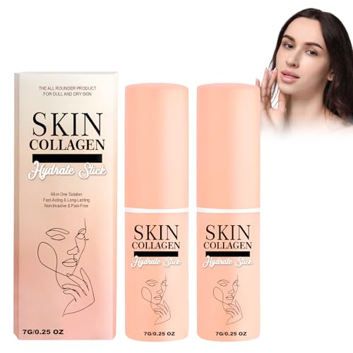 Barra Hidratante Multifunción Para El Rostro, Bálsamo Facial Hidratante Antiarrugas Primer Hidratante Facial, Penne di Riparazione per Collagene Pack de 2 lápices reparadores de colágeno